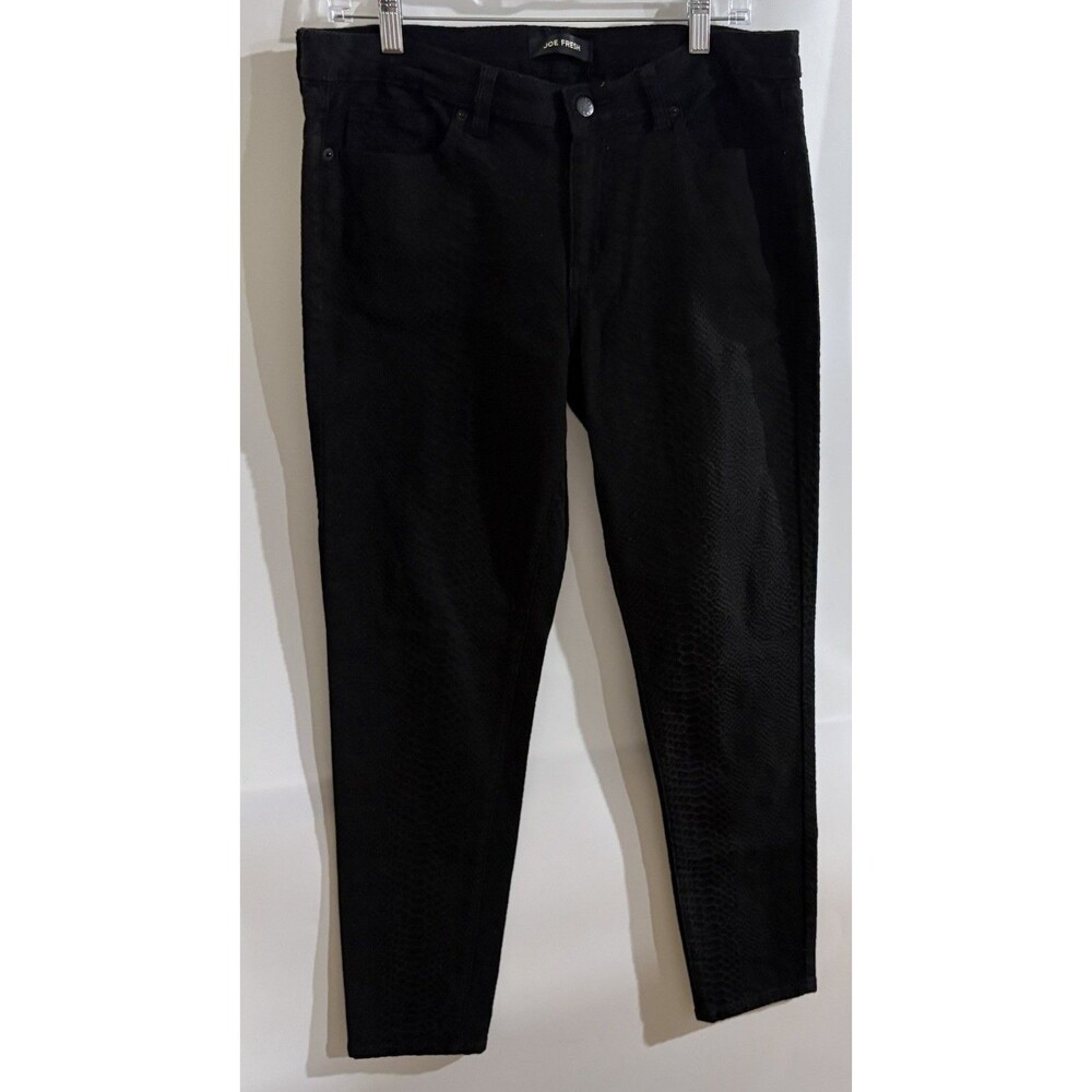 Joe Fresh Women’s Black Denim Jeans Skinny Slim Fit Low Rise Solid Sz 10